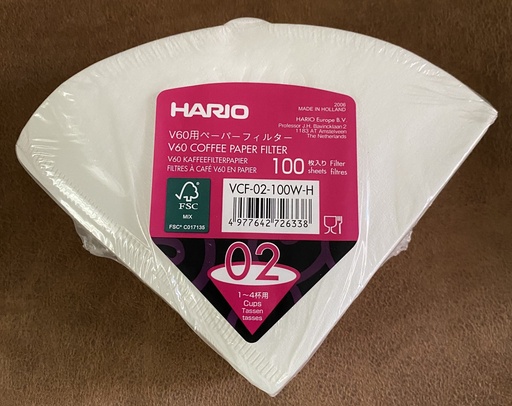 Hario V60 Filter Paper Wit 100 (02)